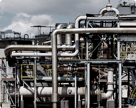 Tubulação metálica para edifícios modernos