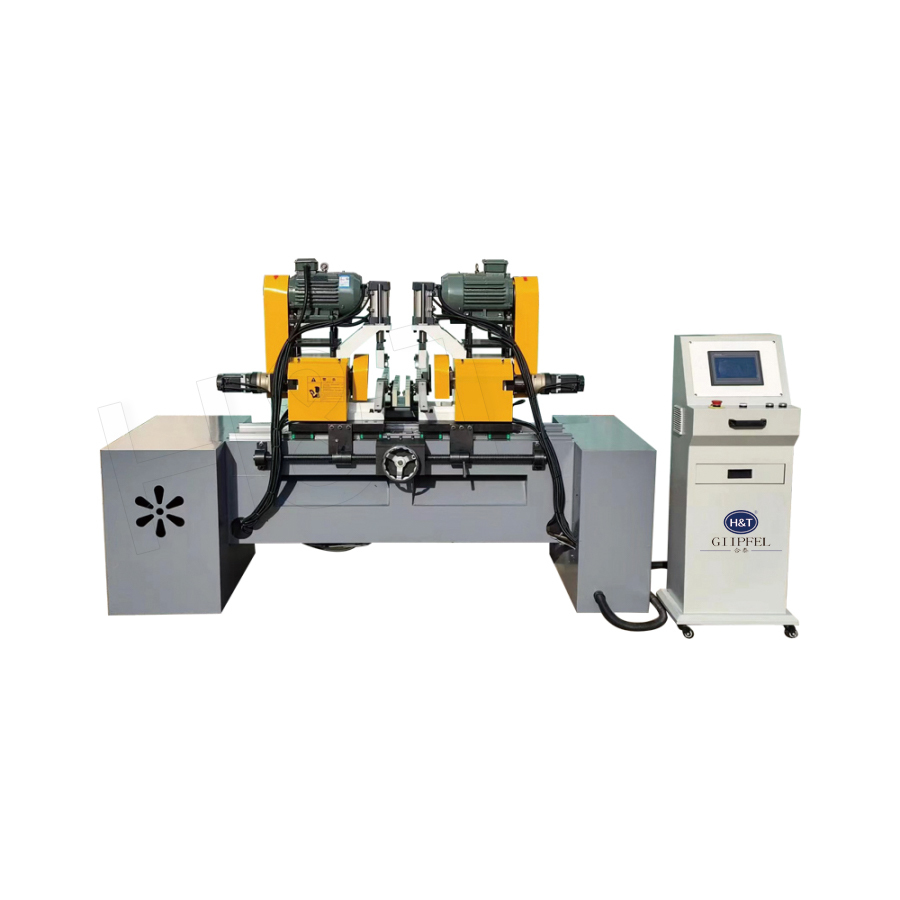 Máquina de chanfrar de duas cabeças para material curto